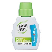 Paper Mate Liquid Paper-fast Dry Correction Fluid, 22 Ml Bottle, White 12 Pack Paper Mate Liquid Paper-fast Dry Correction Fluid, 22 Ml Bottle, White 12 Pack