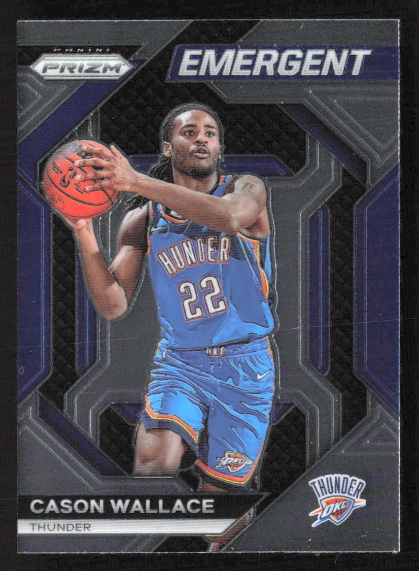 2023-24 Panini Prizm Cason Wallace #29 Emergent RC Oklahoma City Thunder