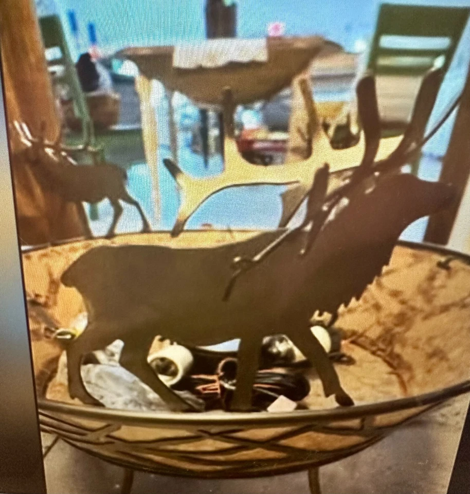 Lámpara de araña Meyda Tiffany Alce on the Loose 5 luces 35" de ancho Foto 3 de 3