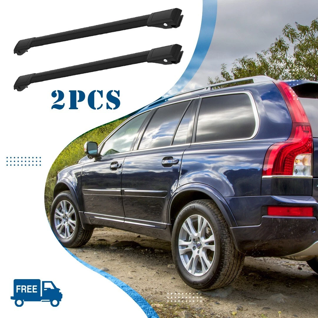 To fits Volvo XC90 2002 2014 Cross Bars Roof Rack Black Set Roof