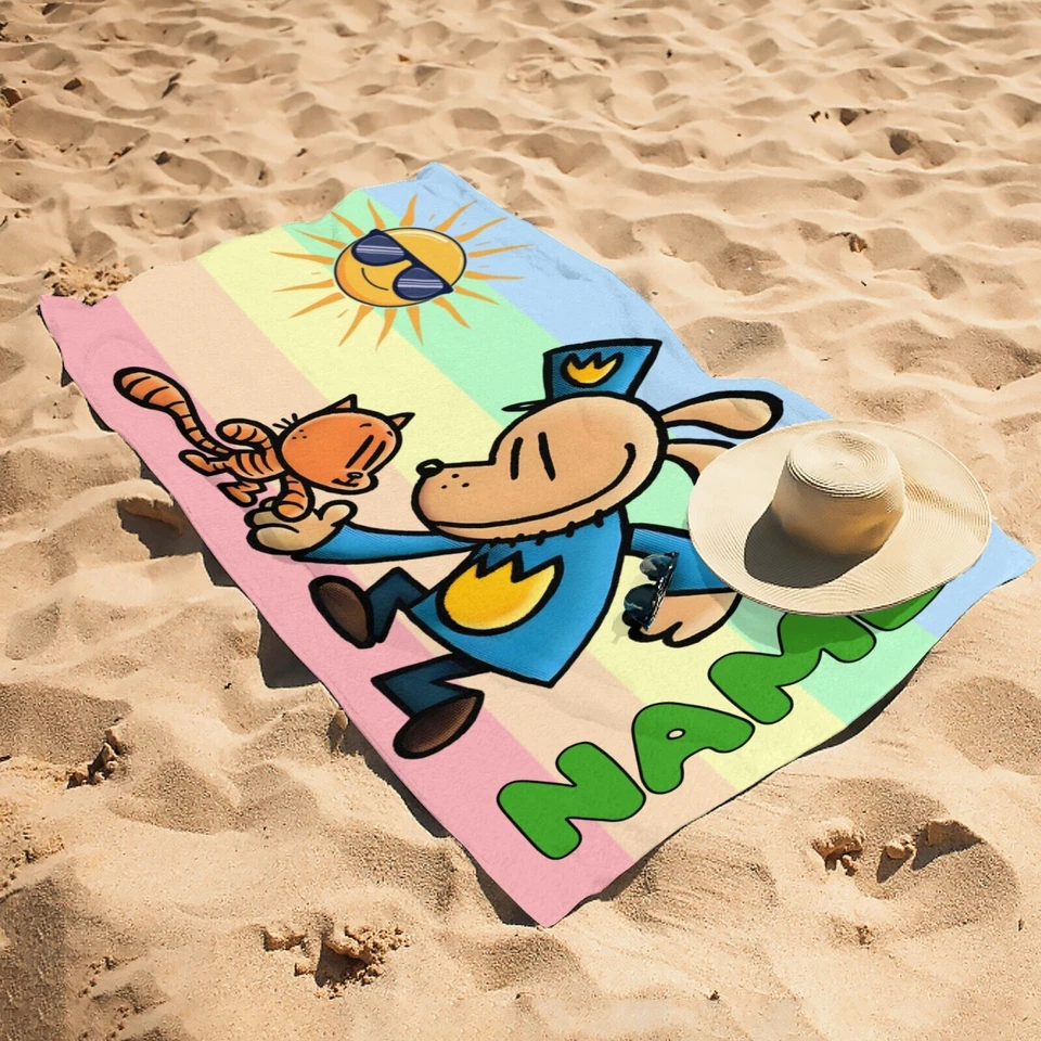 Toalla de playa para perro hombre regalo, parque acuático y toalla de baño regalo, regalo de cumpleaños para niños Foto 4 de 4