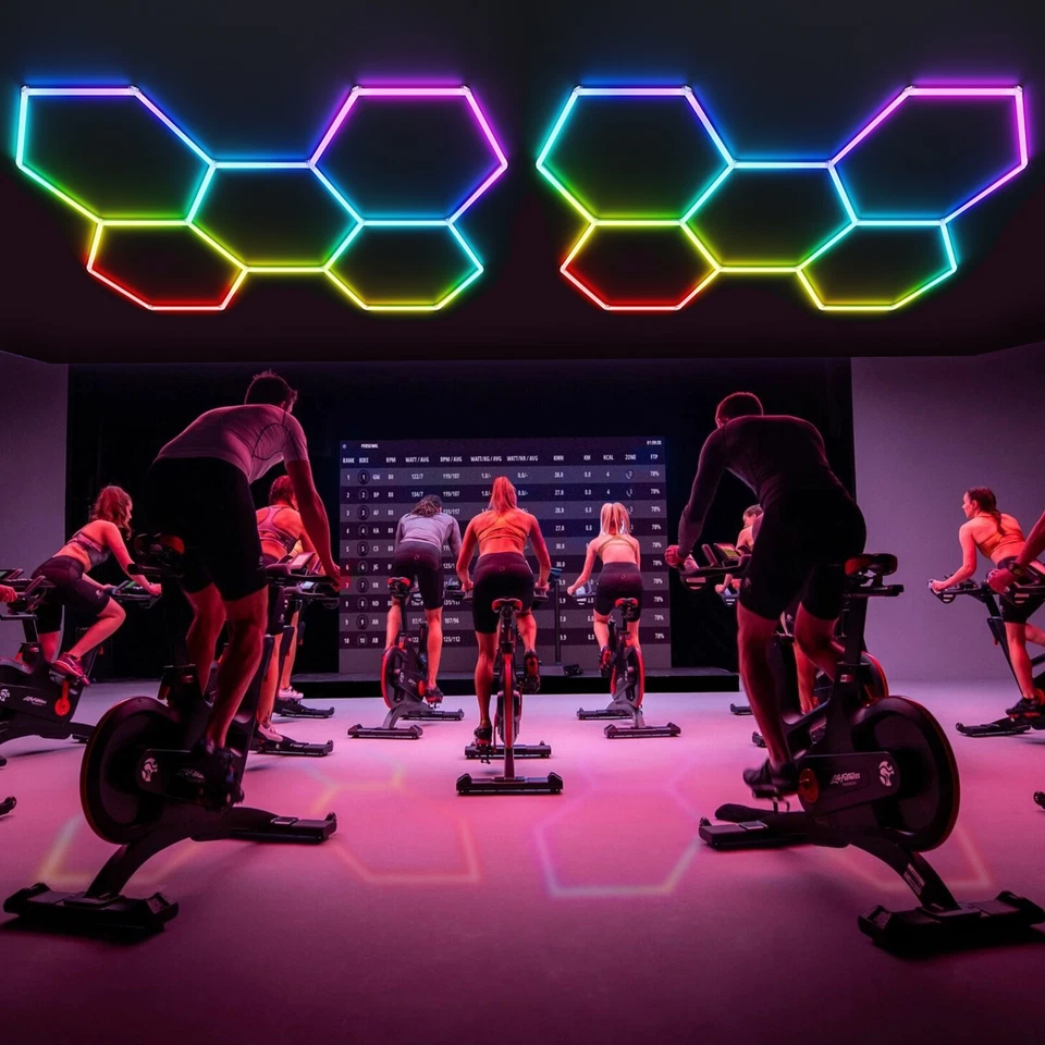 RGB Luce LED Esagonale Garage Dimmerabili LED Illuminazione Esagonale per Bar - Immagine 2 di 4