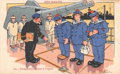 CPA Illustrateur H. Gervèse - En Service à Terre, Ancien, Authentique, France