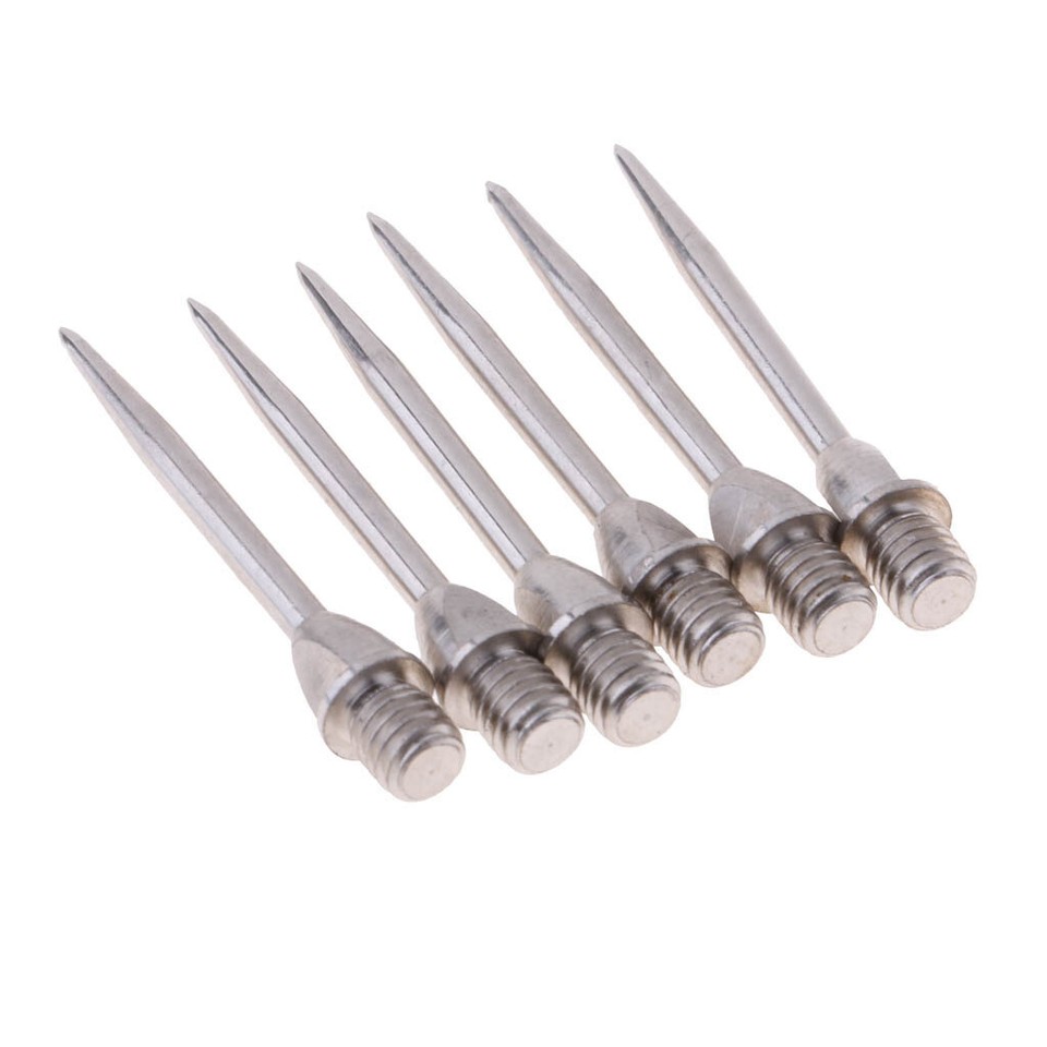 DRELD 10pcs Steel Dart Tips – 2BA Thread, 32mm Length, Replaceable Points For Soft-Tip Darts Conversion