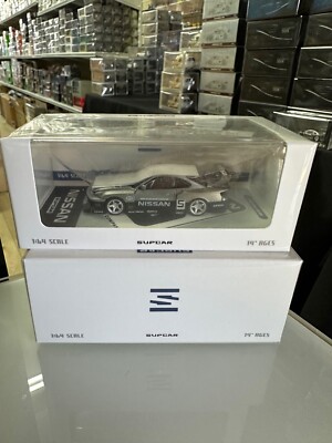 NISSAN SILVIA S15 HOOD OPENS 1/64 DIECAST CAR MODEL BY SUPCAR SC RAW CHASE
