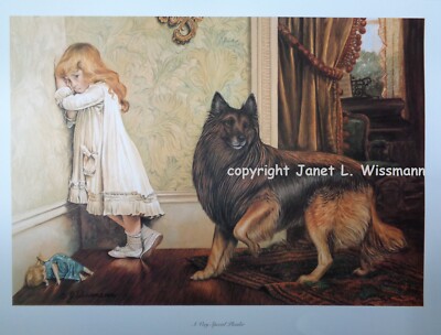 LARGE ART PAINTING PRINT Belgian Tervuren Special Pleader Dog New - Main Image