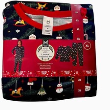 Members Mark Womens X-Large Pajamas Christmas Holiday Family Sleep Top Pants