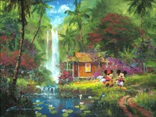 Mickey Mouse Walt Disney Fine Art James Coleman Signed Lt Ed 195 Warm Aloha