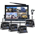 10.1" Wireless Monitor DVR 4x Solar Magnet Standby Backup Camera For Trailer RV