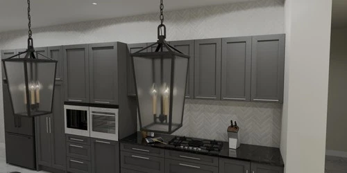 Quoizel HUL1509 Hull 3 Light 10"W Taper Candle Mini Pendant - Black - Picture 3 of 4