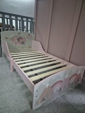 Image of Toddler Pink Bed Frame and Mattress Children's Bed Junior Bed 