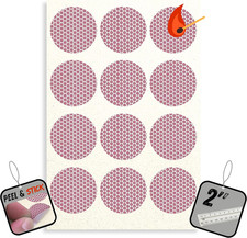 2 INCH - 12 Count Sheet Large Match Striker DOT Stickers 2" Diameter Repla