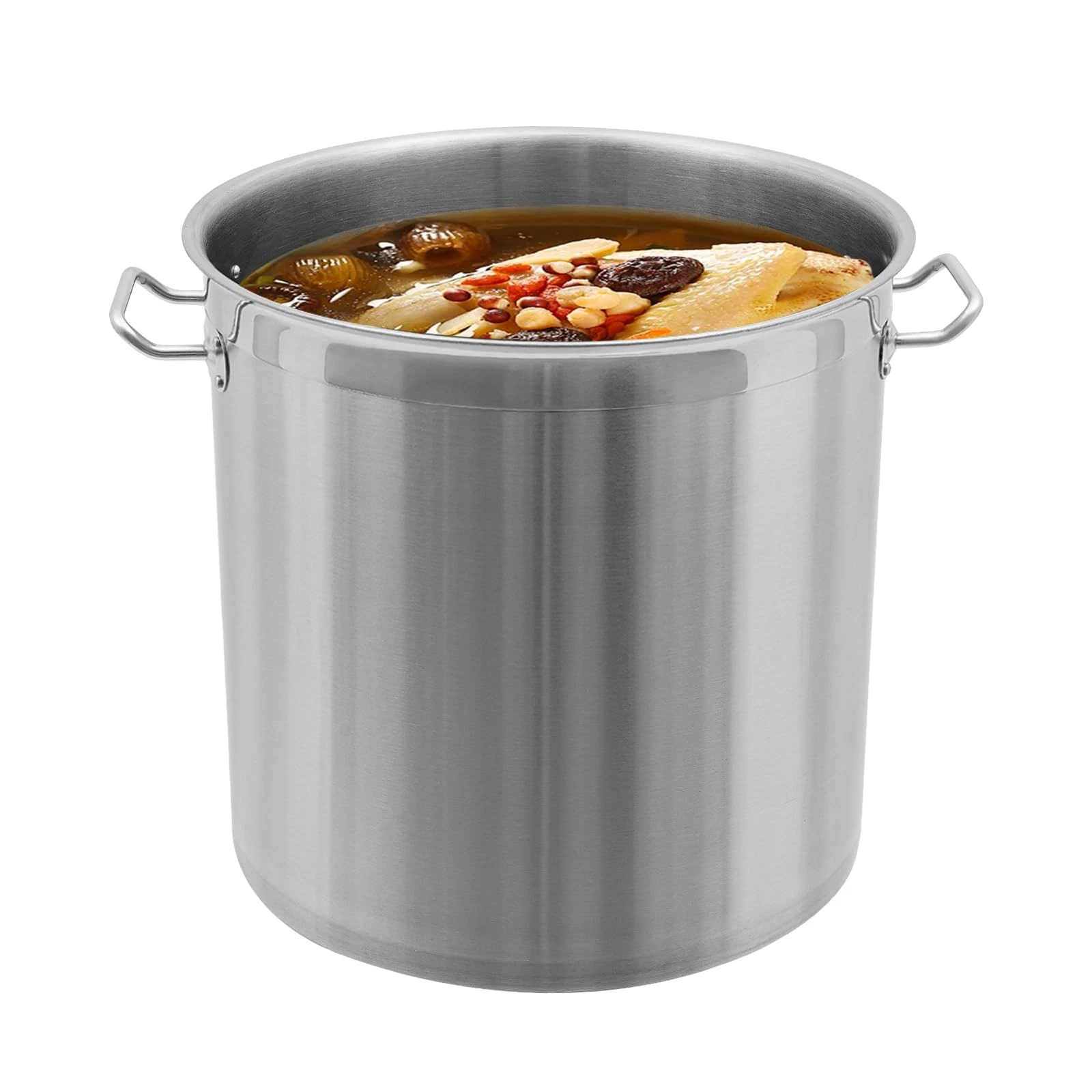 20QT Cooking Pot Set Soup Pot Draining Bucket w/ Lid Stainless Steel 14.8*13.8in