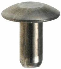 100 3/16 Brazier Head Solid Aluminum Rivets 3/8 Length  Inc