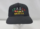 Italia Sicilia Snapback Hat Cap Black