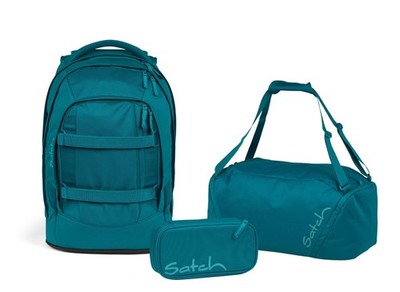 Satch Schulrucksack-Set PACK Deep Petrol 3-teilig, Kollektion 2024