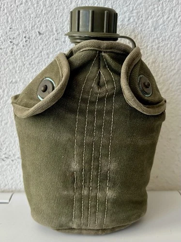 Vintage WWII WW2 US Military Army 1944 Canteen & Cover US GPO & FC