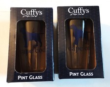 2 New In Box Cuffys Cape Code Pint Glass Blue...