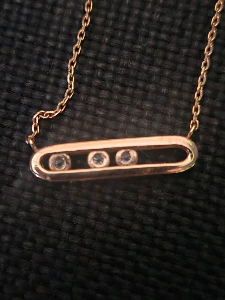 Messika Style Collier Rotgold 750 mit Diamanten  UNIKAT  - Bild 4 von 4