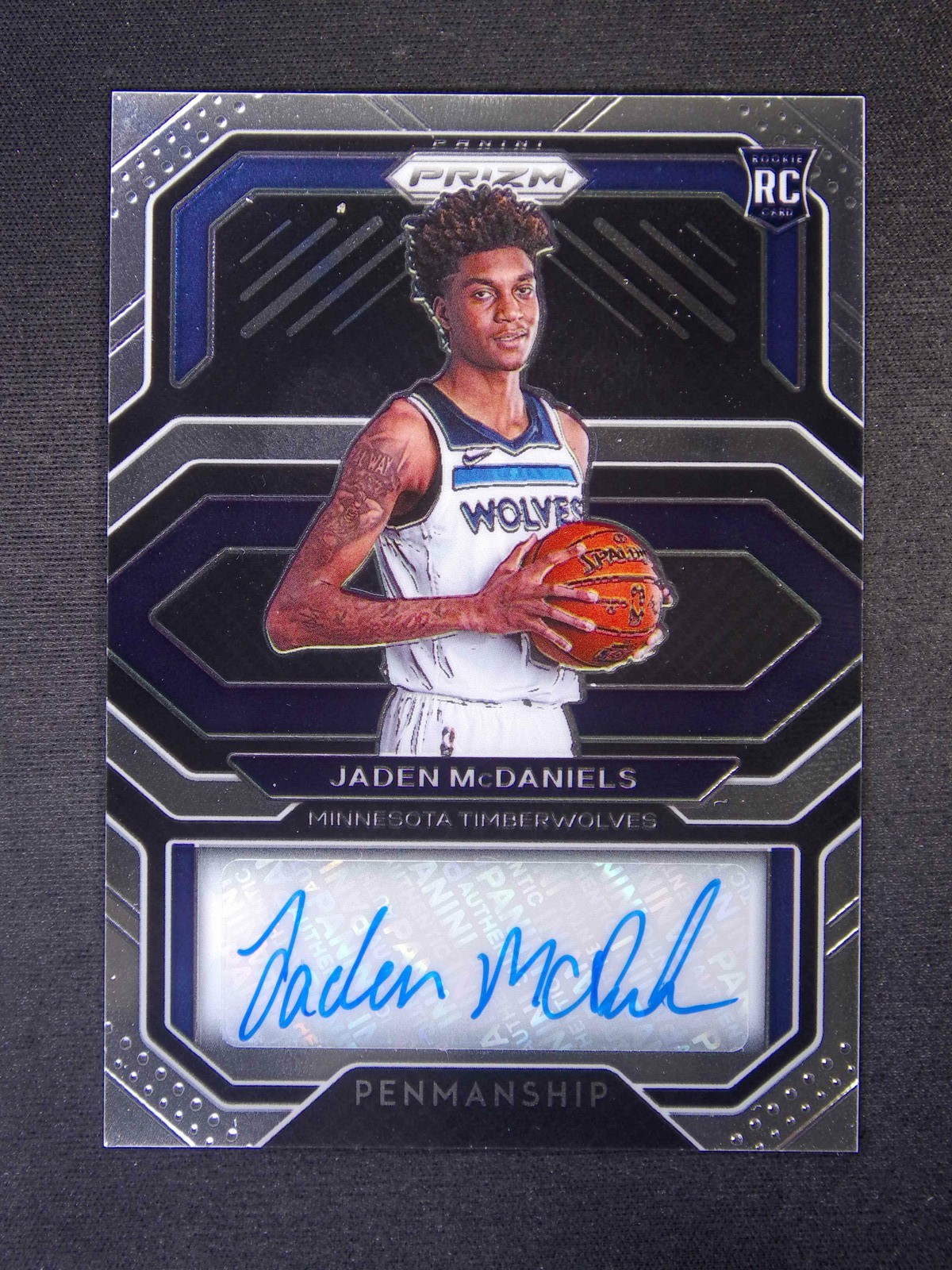 2020-21 Panini Prizm Jaden McDaniels RC Rookie Penmanship Auto