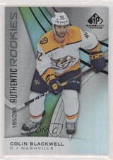 2019 Upper Deck SP Game Used Authentic Rookies Rainbow /293 colin Blackwell 3vx