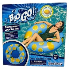 H2O GO Adult Pool Float Lemon Scented Swim Ring
