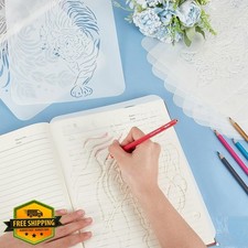 FINGERINSPIRE 12 Pcs Wildlife Animal Stencils 8.3x11.7 Painting Decor