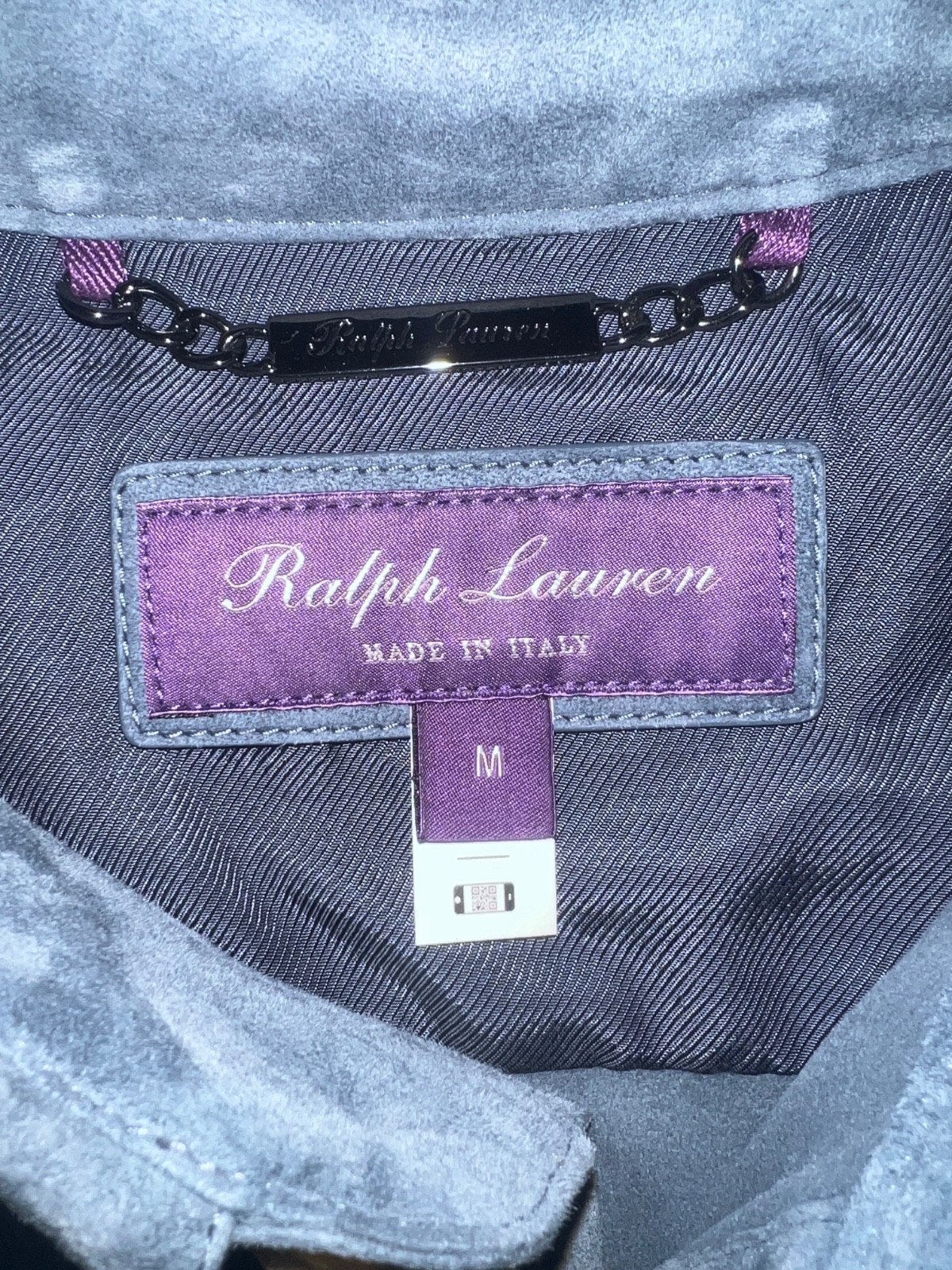 Polo by Ralph Lauren PURPLE LABEL Lamb Suede Button Up Mens Medium image 2
