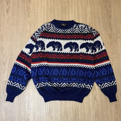 Size L - Vintage Demetre Kodiak Bear Knit Sweater