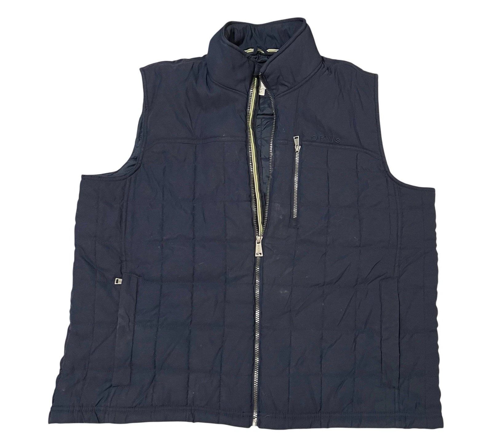 Orvis Classic Collection Quilted Vest Mens XL Blue Insulated Full Zip