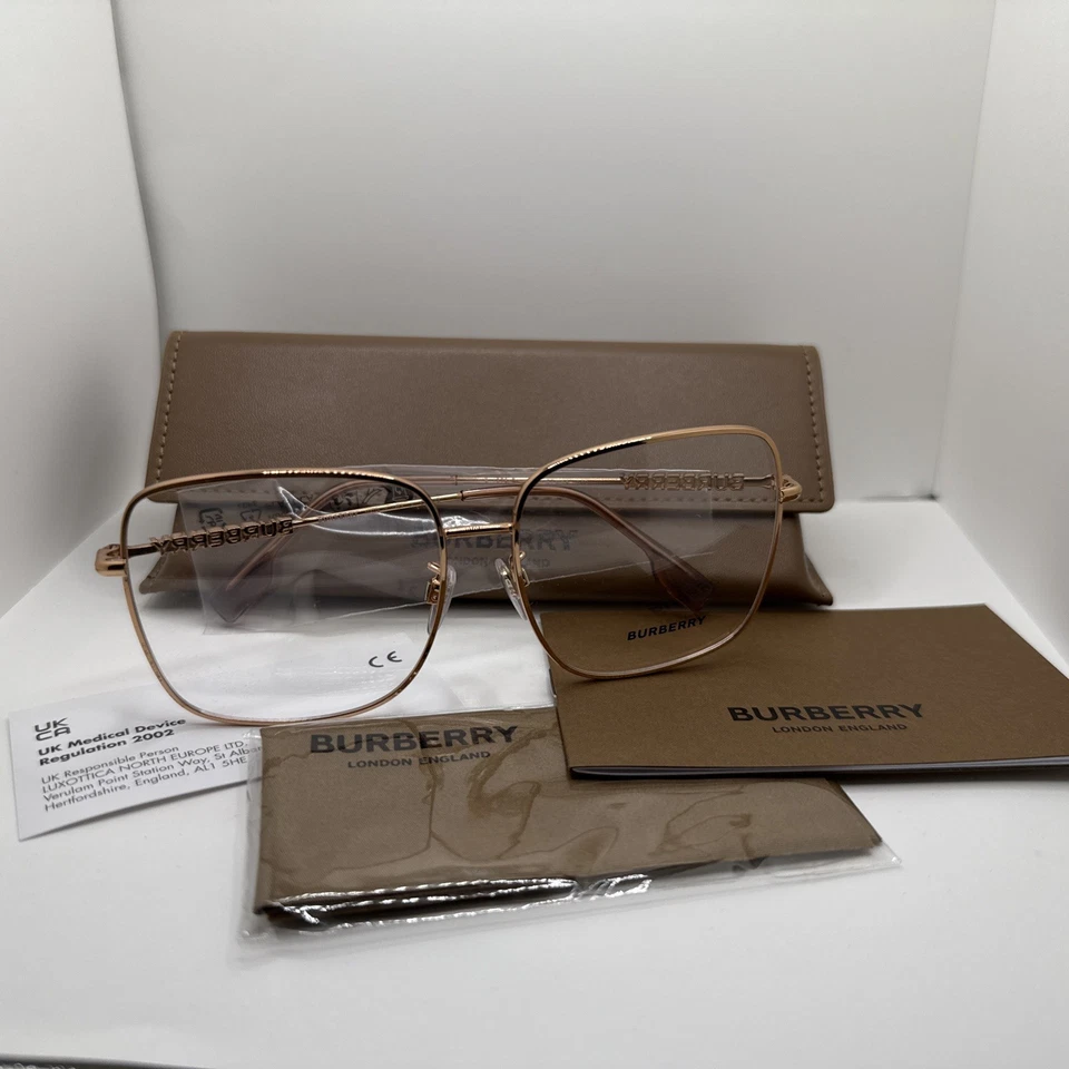 博柏利 BE1378D 1337 玫瑰金 57 毫米 140 眼镜演示镜头全新正品 — 第 4/4 张图片