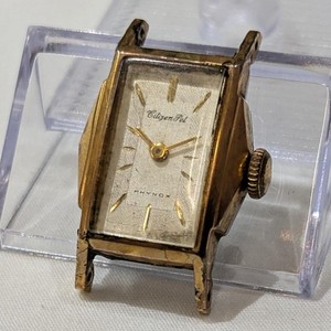 Authentic Citizen PET Manual Wind Watch 20 Micron Gold Plated PHYNOX Used CV225