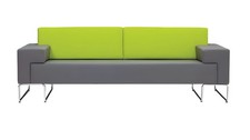 Sofa 2-Sitzer Design Couch Sofa Sitzer Leder Lounge Polster Luxus Ohren Sitz