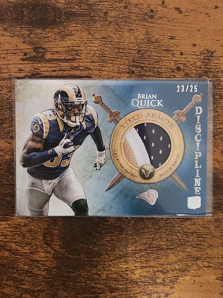 2012 Topps Valor Brian Quick Field Armor Patches /25 #FAP-BQ RC Rams NFL - Image 2 of 4