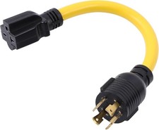 NEMA L14-30P to 6-15R 6-20R ETL Listed 240V 30 Amp Twist Lock 4 Prong Male Plug