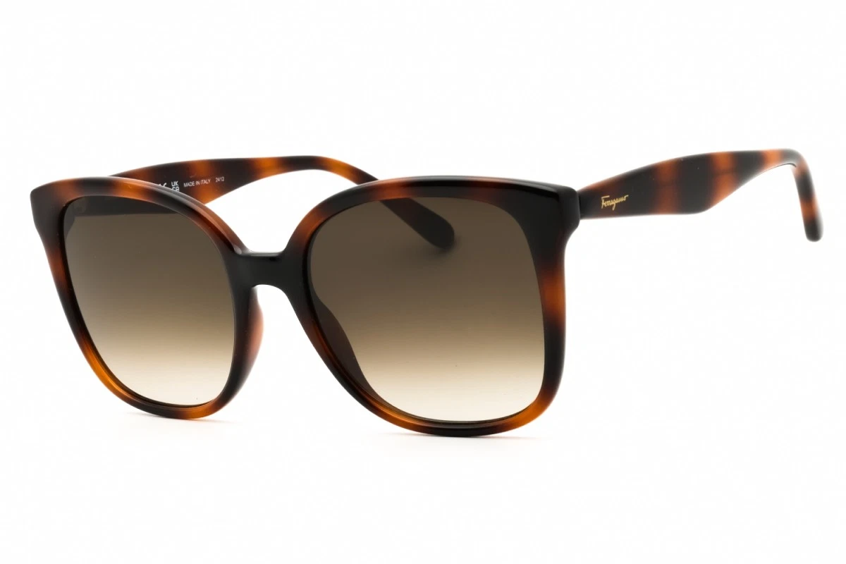 Salvatore Ferragamo SF672S Sunglasses Womens OS Brown Tortoise Oversized Vintage Amazon.com: Ferragamo Salvatore Tortoise Plastic Frame Brown  main image 3