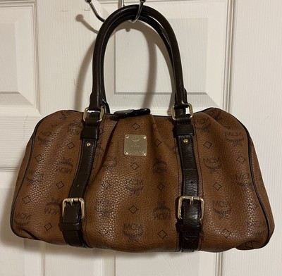 MCM Visetos Brown Leather Handbag AUTHENTIC BEAUTY! So Clean!  