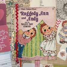 LGB Junk Journal Starter Kit Raggedy Ann 75 pcs Scrapbook Glue Book