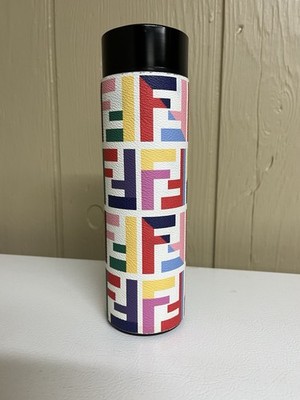 Fendi Stainless Steel Thermos Tumbler Cold Hot Drinks with Leather