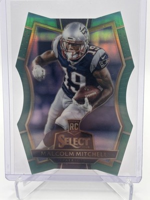 2016 Panini Select Premier Level Die-Cut Malcolm Mitchell Green Prizm /5 (RC)