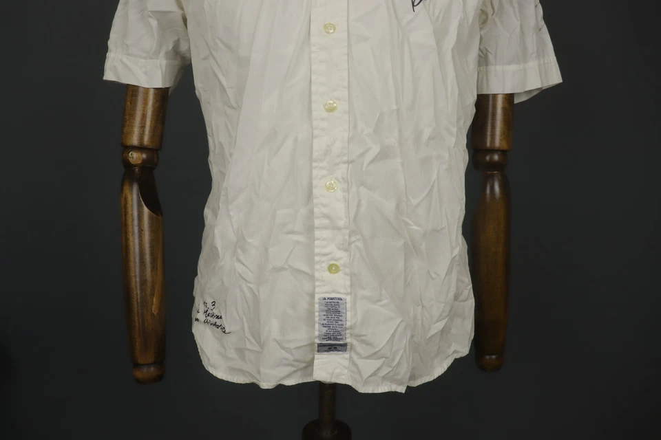 LA MARTINA White Cotton Short Sleeve Collared Casual Button-Up Shirt Size 3XL - Image 3 of 4