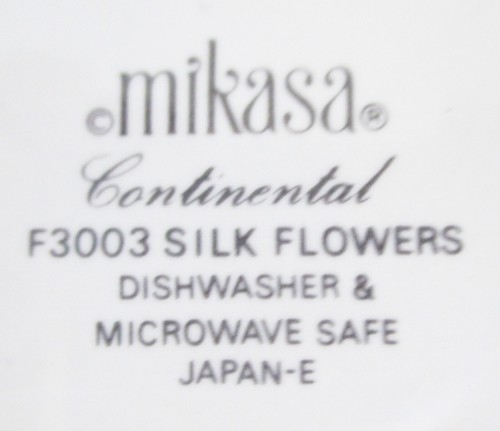 Mikasa Continental Silk Flowers Creamer Covered Sugar Bowl & Gravy Boat - Picture 7 of 8