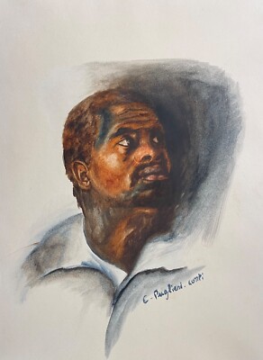 Nach Pierre Paul Rubens 1577-1649 Aquarell Nachfolger XX. Kopf Afrika