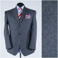 Mens Italian Blazer 42S UK Size GIORGIO SANTI Grey Wool Sport Coat Jacket