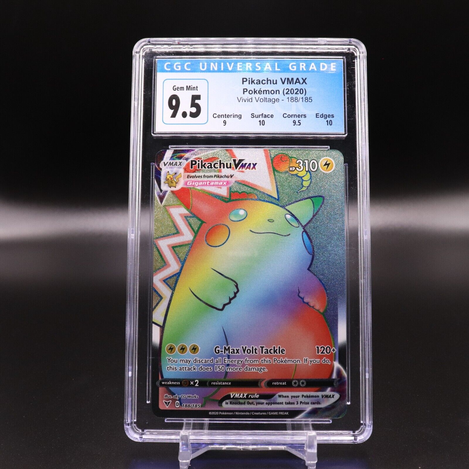 Pikachu VMAX vivid voltage #188 full rainbow art (I'm new to this