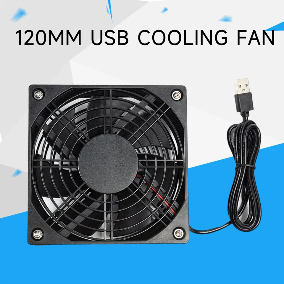 120mm USB Cooling Fan 2500RPM Silent Cooler for Router Modem Cable TV Box PC - Image 4 of 4