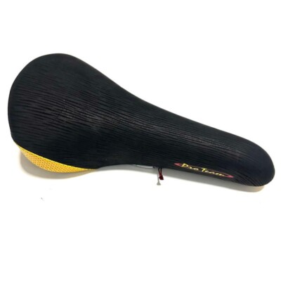 Selle Italia Sattel Turbo Pro Team Vintage Schwarz-Gelb NOS