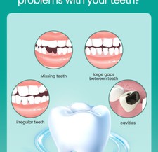 Tooth replace repair material missing temporary false teeth gap dental resin NEW
