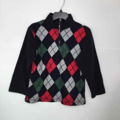Gymboree Jacket Kids Unisex Small (5-6) Multicolor Geometric Long Sleeve 1/4 Zip