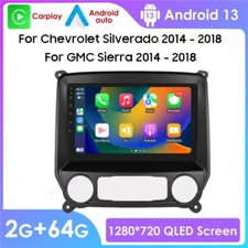 Android13 Radio Carplay Car Stereo For Chevrolet Silverado GMC Sierra GPS 64G BT